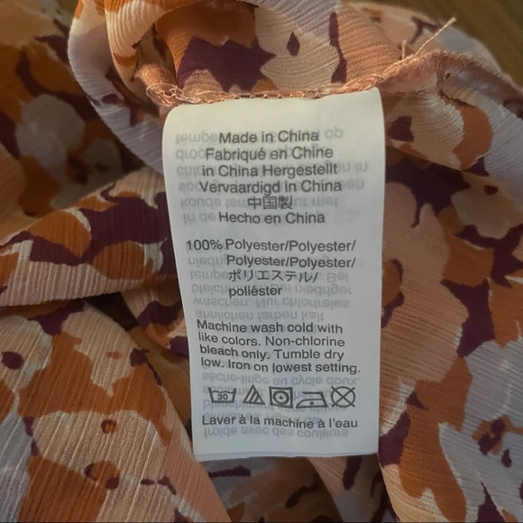 Madewell Smocked Mockneck Floral Breeze Top small - Picture 7 of 8